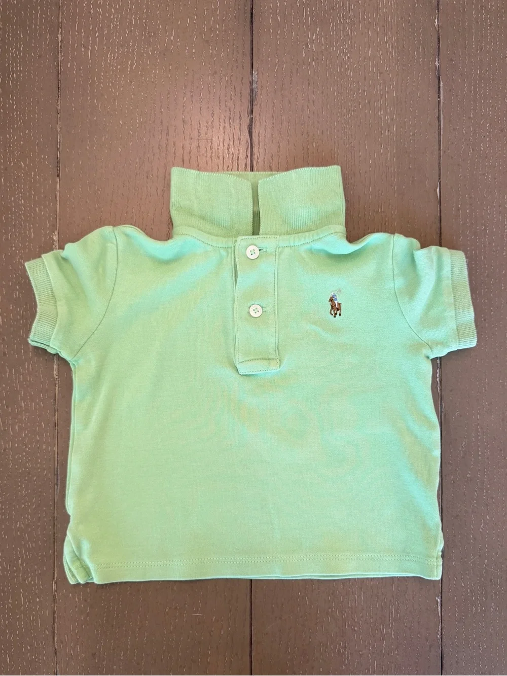Ralph Lauren Baby Boys Preppy Mint Green Soft Cotton Polo Shirt • Size 12M